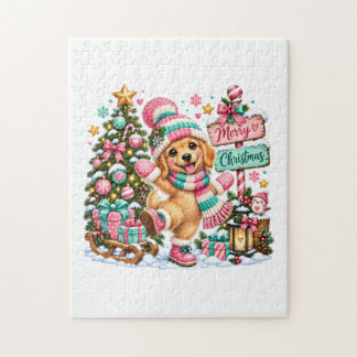 Golden Retriever Christmas Jigsaw Puzzle