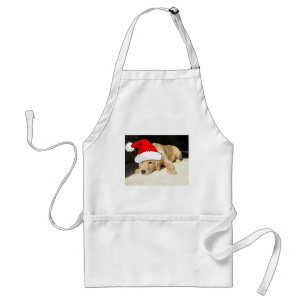 Golden Retriever Christmas Puppy Standard Apron