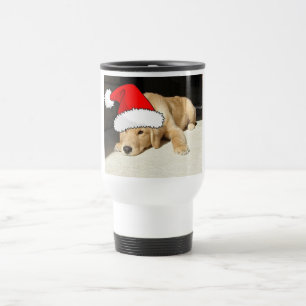 Golden Retriever Christmas Puppy Travel Mug