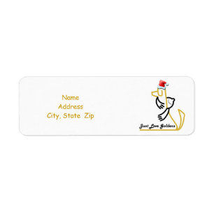 Golden Retriever Christmas Return Address Label