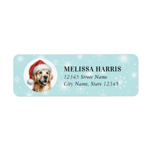 Golden Retriever Christmas Return Address Labels