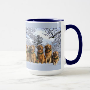 Golden Retriever Christmas Snow Mug