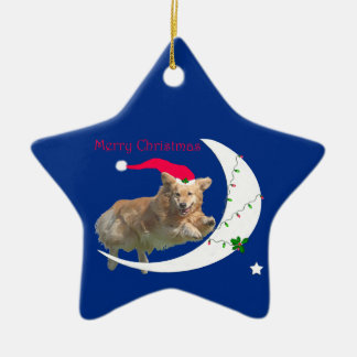 Golden Retriever Christmas Star Ornament