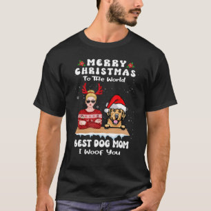 Golden Retriever Christmas To The World Best Dog M T-Shirt