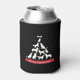 Golden Retriever Christmas Tree Can Cooler