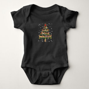 Golden Retriever Christmas Tree Covered By Flash Baby Bodysuit