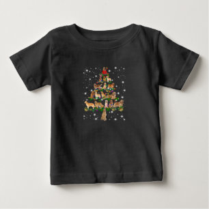 Golden Retriever Christmas Tree Covered By Flash Baby T-Shirt