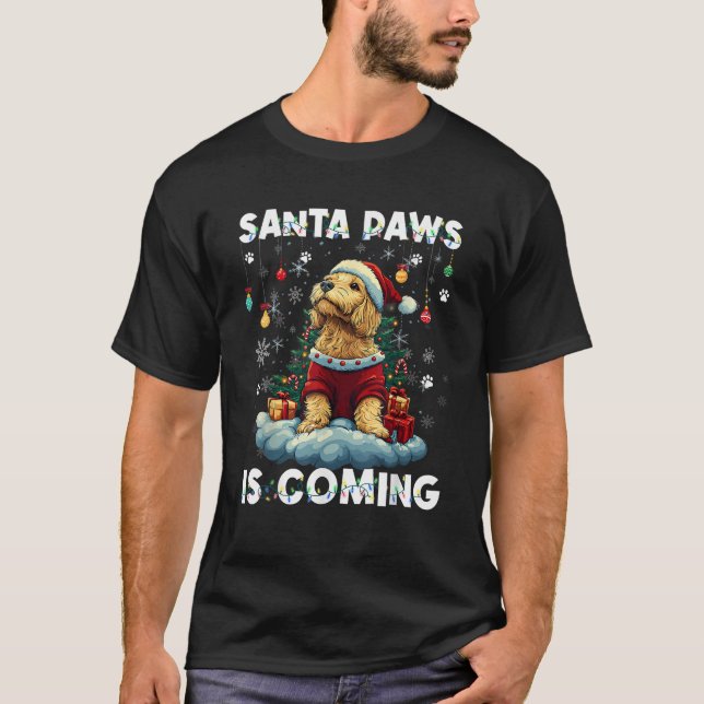 Golden Retriever Christmas Tree Decorations Dog Lo T-Shirt (Front)