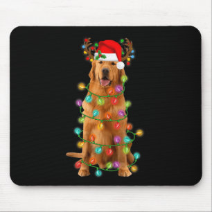 Golden Retriever Christmas Tree Lights Pajama Dog  Mouse Mat