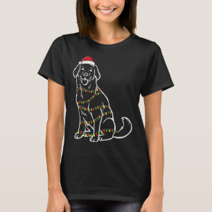 Golden Retriever Christmas Tree Lights X-mas Cute T-Shirt
