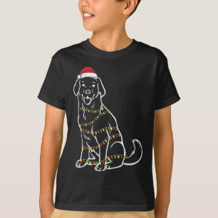 Golden Retriever Christmas Tree Lights X-mas Cute T-Shirt