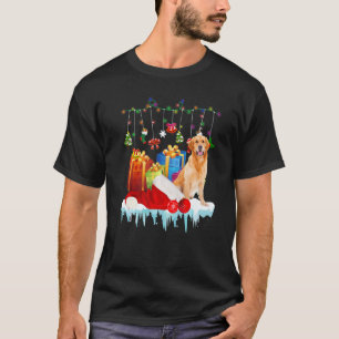 Golden Retriever Christmas Tree Ornament Decor T-Shirt