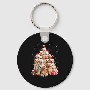 Golden Retriever Christmas Tree Ornament Decor Xma Key Ring