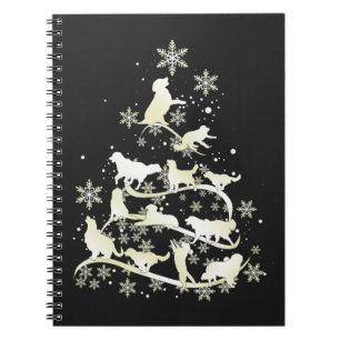 Golden Retriever Christmas Tree Xmas Dog Owner Notebook
