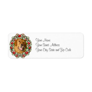 Golden Retriever Christmas wreath