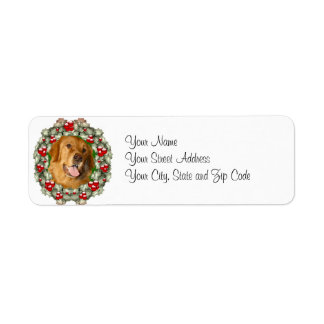Golden Retriever Christmas wreath