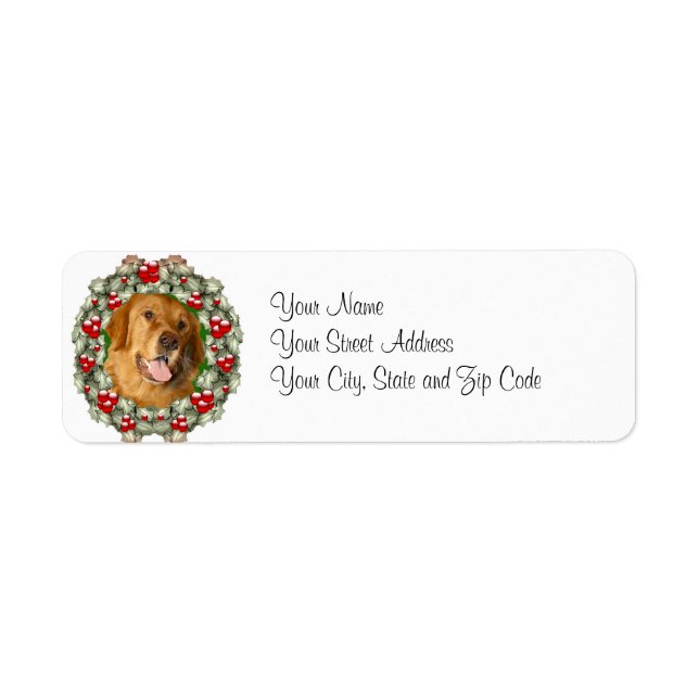 Golden Retriever Christmas wreath (Front)