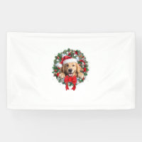 Golden Retriever Christmas Wreath Decoration Xmas