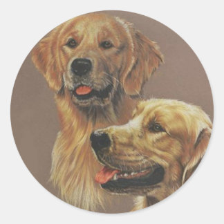 Golden Retriever Classic Round Sticker