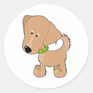 Golden Retriever Classic Round Sticker