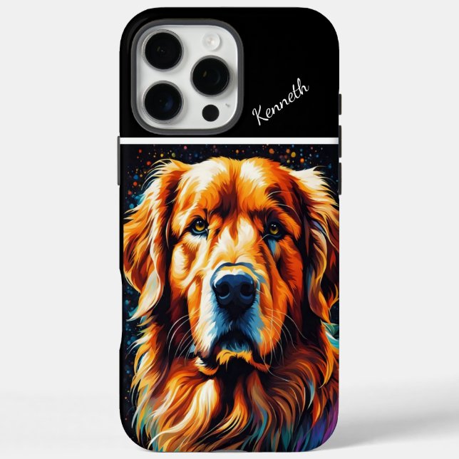 Golden Retriever Close-Up Vibrant portrait  Case-Mate iPhone Case (Back)