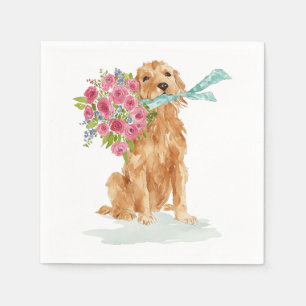 Golden Retriever Coquette Napkins