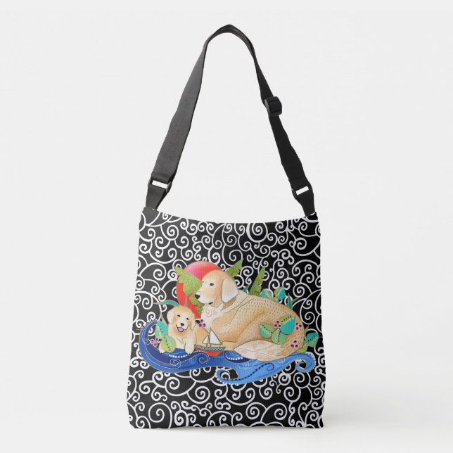 Golden Retriever Cross body or Tote bag (Front)
