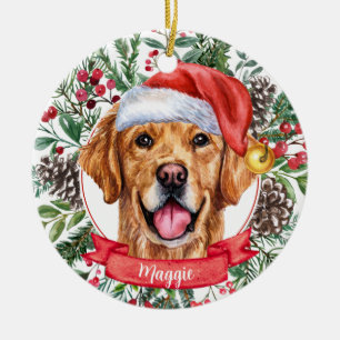 Golden Retriever Custom Dog Christmas Ornament