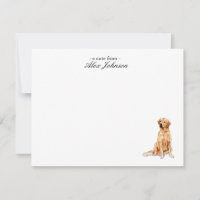 Golden Retriever Custom Flat Thank You Notes