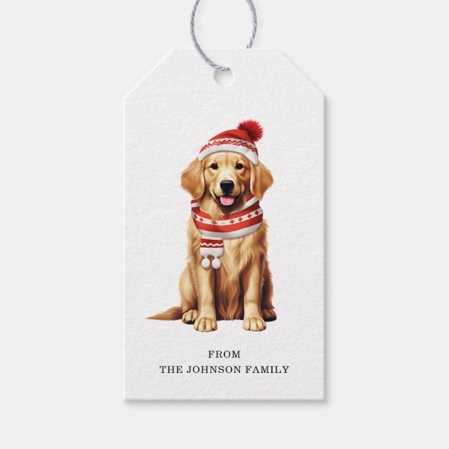 Golden Retriever Custom Gift Tags (Front)