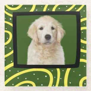 Golden Retriever customised photo frame Glass Coaster