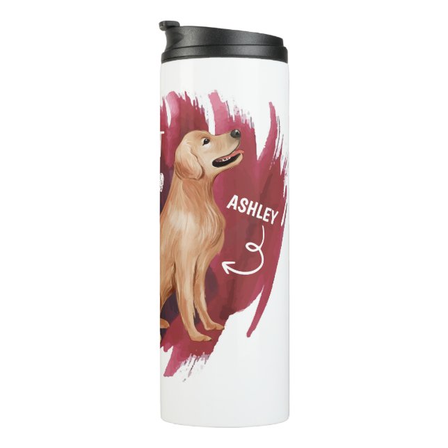 Golden retriever Cute Gift for Dog Dad Dog Mum Thermal Tumbler (Rotated Right)