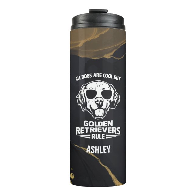 Golden retriever Cute Gift for Dog Dad Dog Mum Thermal Tumbler (Front)
