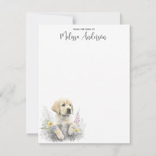Golden Retriever Cute Puppy Dog Personalised Card