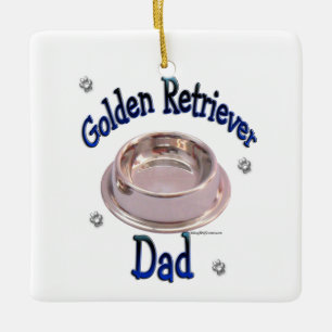 Golden Retriever Dad  Ceramic Ornament