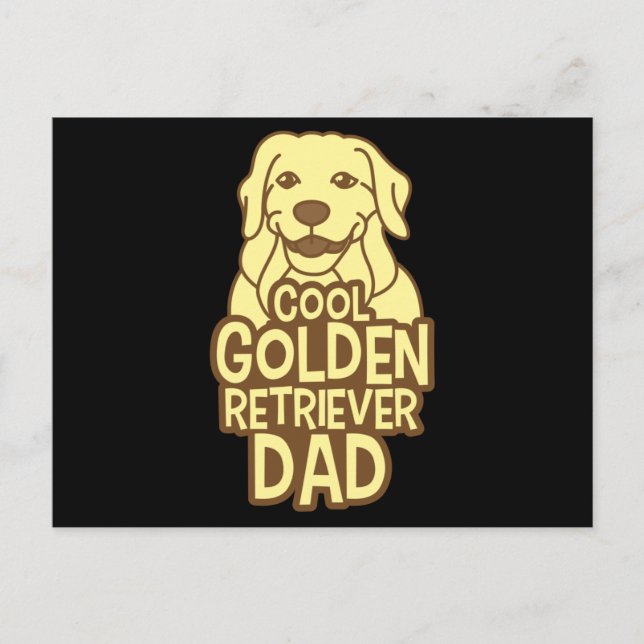 Golden Retriever Dad Dog Lover Daddy Fathers Day Postcard (Front)