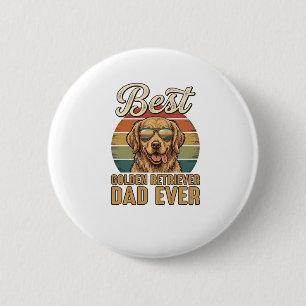 Golden Retriever Dad Ever Vintage Sunset Shirt Des 6 Cm Round Badge