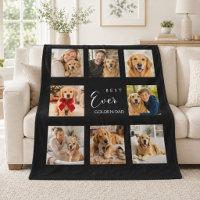 Golden Retriever Dad Father Cream Photo Collage