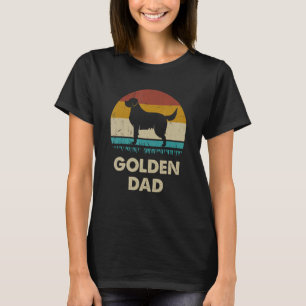 Golden Retriever Dad For Men Golden Dog Vintage T-Shirt