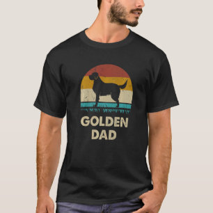 Golden Retriever Dad For Men Golden Dog Vintage T-Shirt