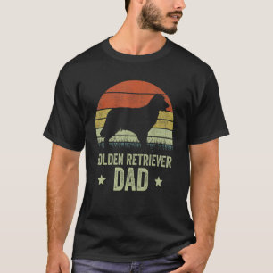Golden Retriever Dad For Men Retro Retriever Dog D T-Shirt