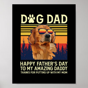 Golden Retriever Dad Happy Father's Day To My Poster