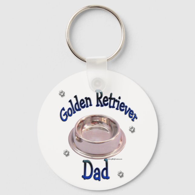 Golden Retriever Dad Keychain (Front)