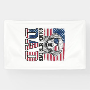 Golden Retriever Dad Patriotic Vintage Dog Shirt_1 Banner