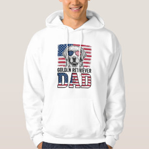 Golden Retriever Dad Patriotic Vintage Dog Shirt_1 Hoodie