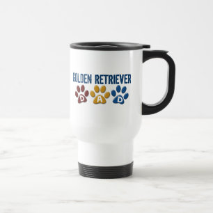 GOLDEN RETRIEVER Dad Paw Print 1 Travel Mug