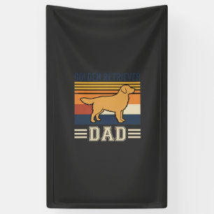 Golden Retriever Dad Retro Dog Banner
