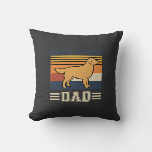Golden Retriever Dad Retro Dog Cushion