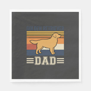 Golden Retriever Dad Retro Dog Napkin
