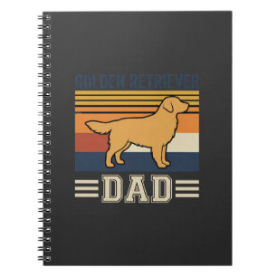 Golden Retriever Dad Retro Dog Notebook